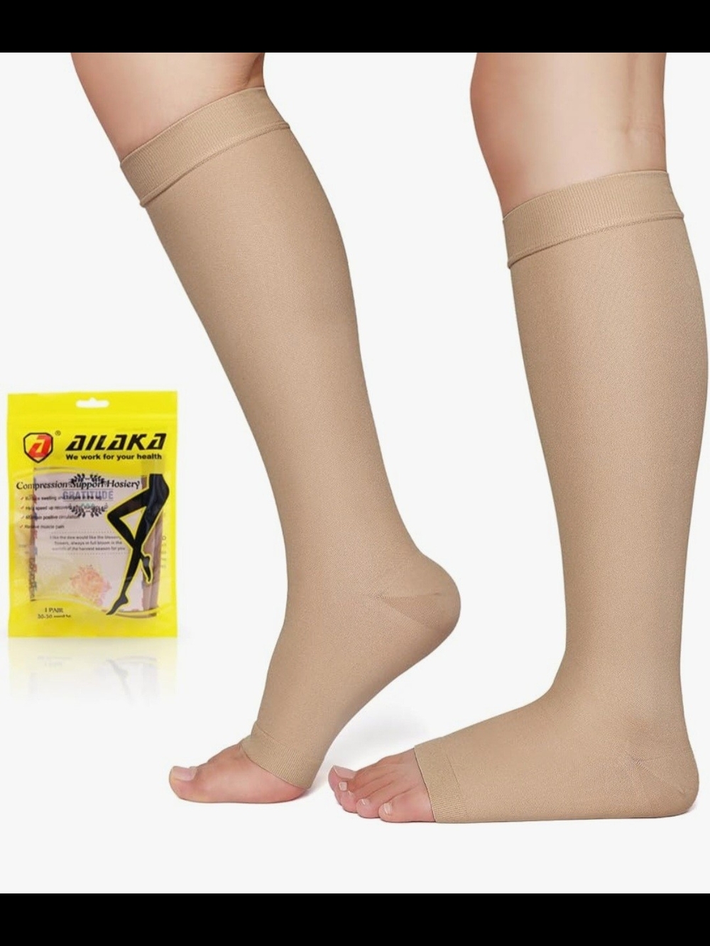 Compression Support Hosiery - Beige - Picture 2 of 3